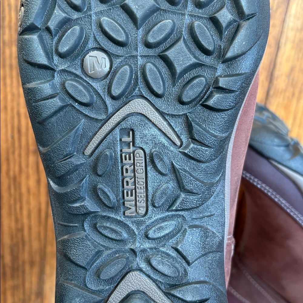 Merrell winter boots lined calf high pull on side zip burgundy 9 cabincore cozy - Picture 11 of 14